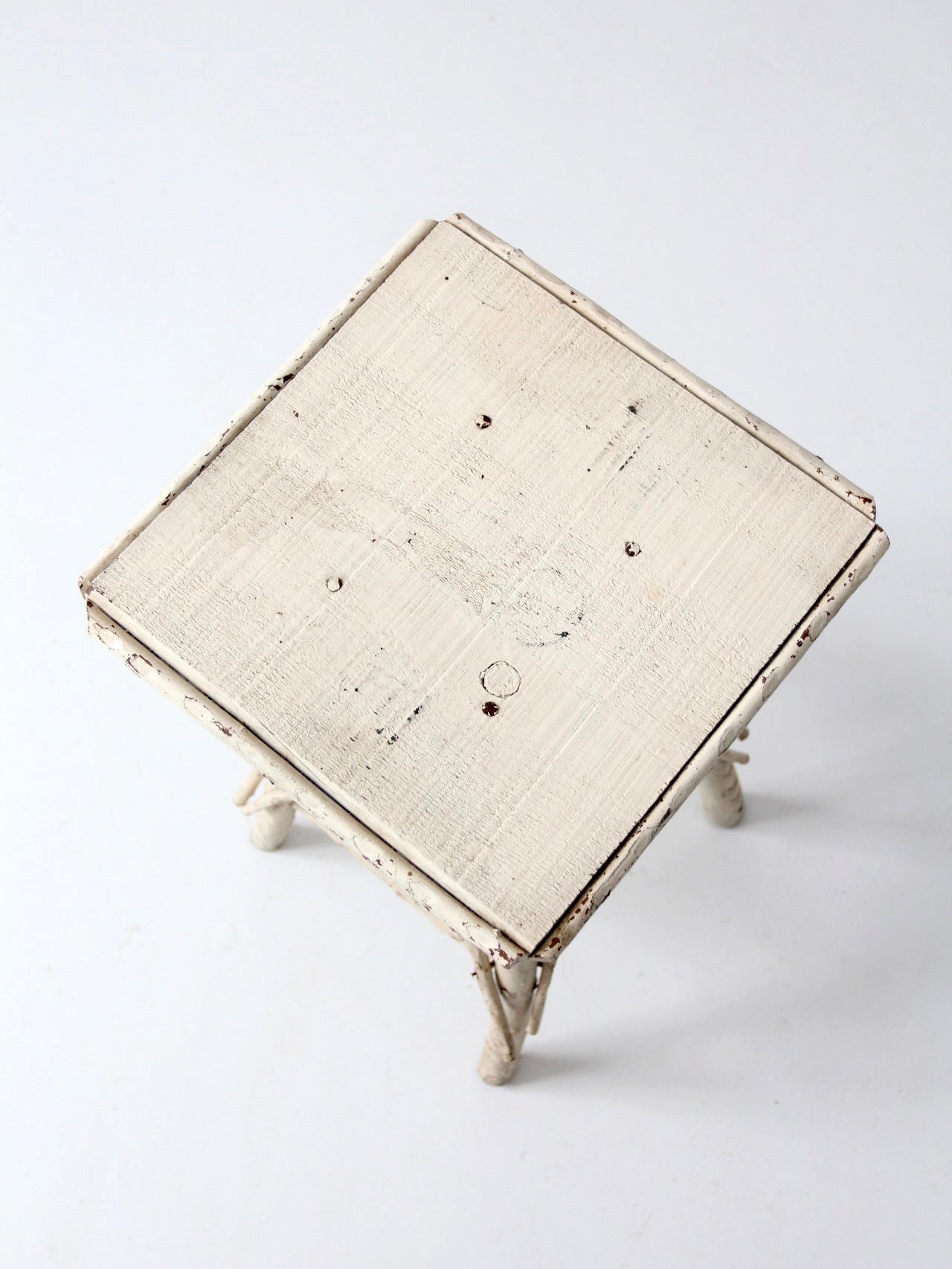 antique Adirondack twig side table