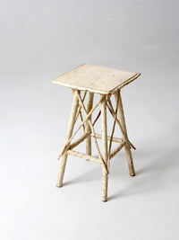 antique Adirondack twig side table