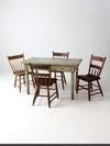 antique American primitive chairs set of 4