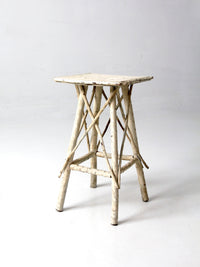 antique Adirondack twig side table
