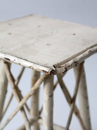 antique Adirondack twig side table