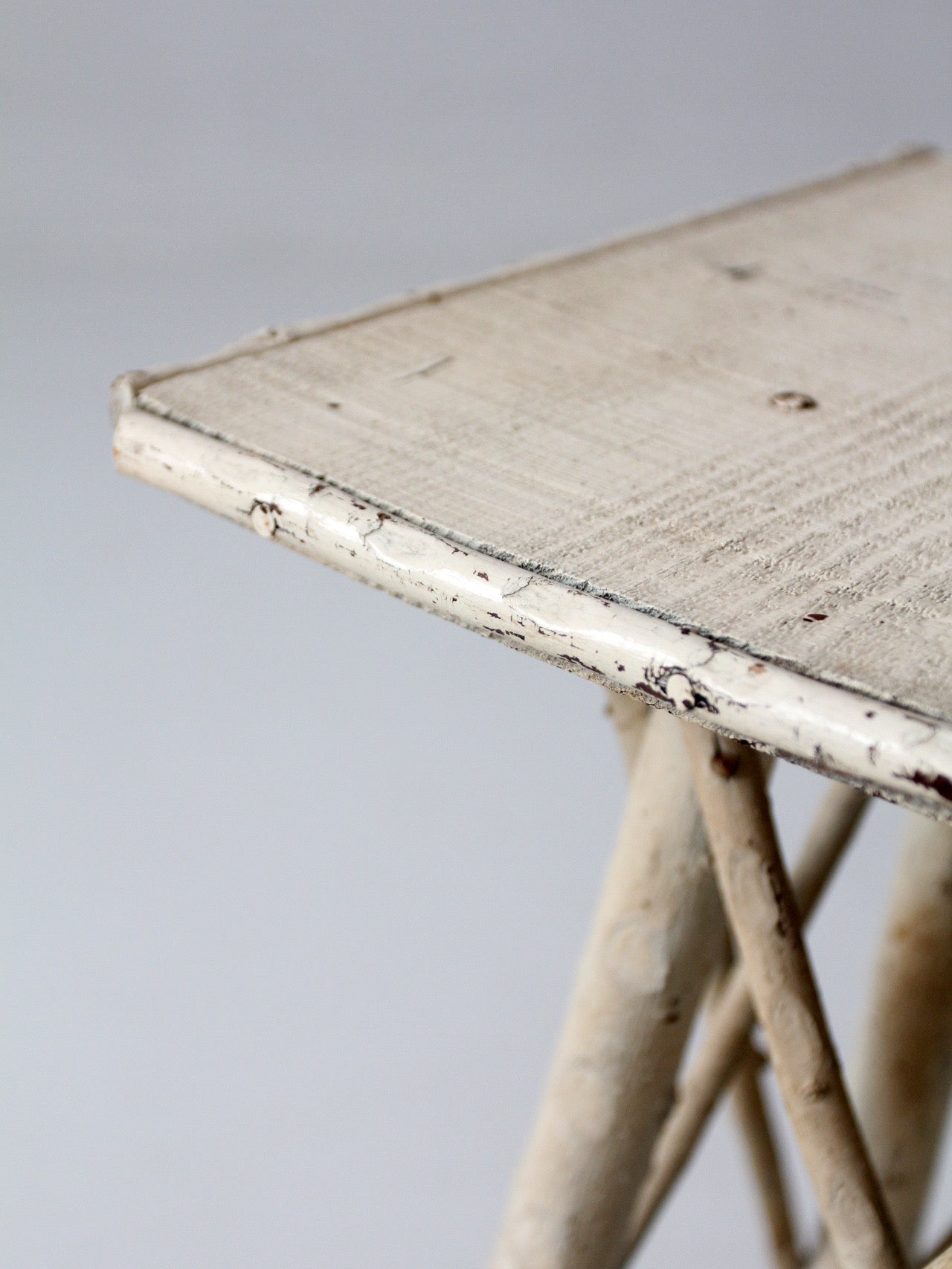 antique Adirondack twig side table