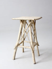 antique Adirondack twig side table