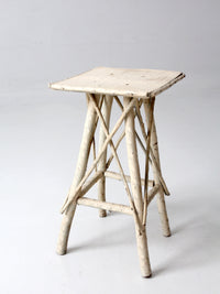 antique Adirondack twig side table