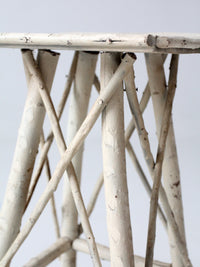antique Adirondack twig side table