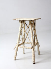 antique Adirondack twig side table