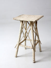 antique Adirondack twig side table