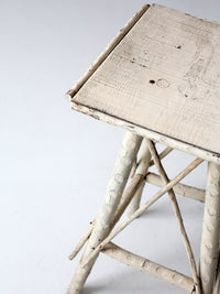 antique Adirondack twig side table