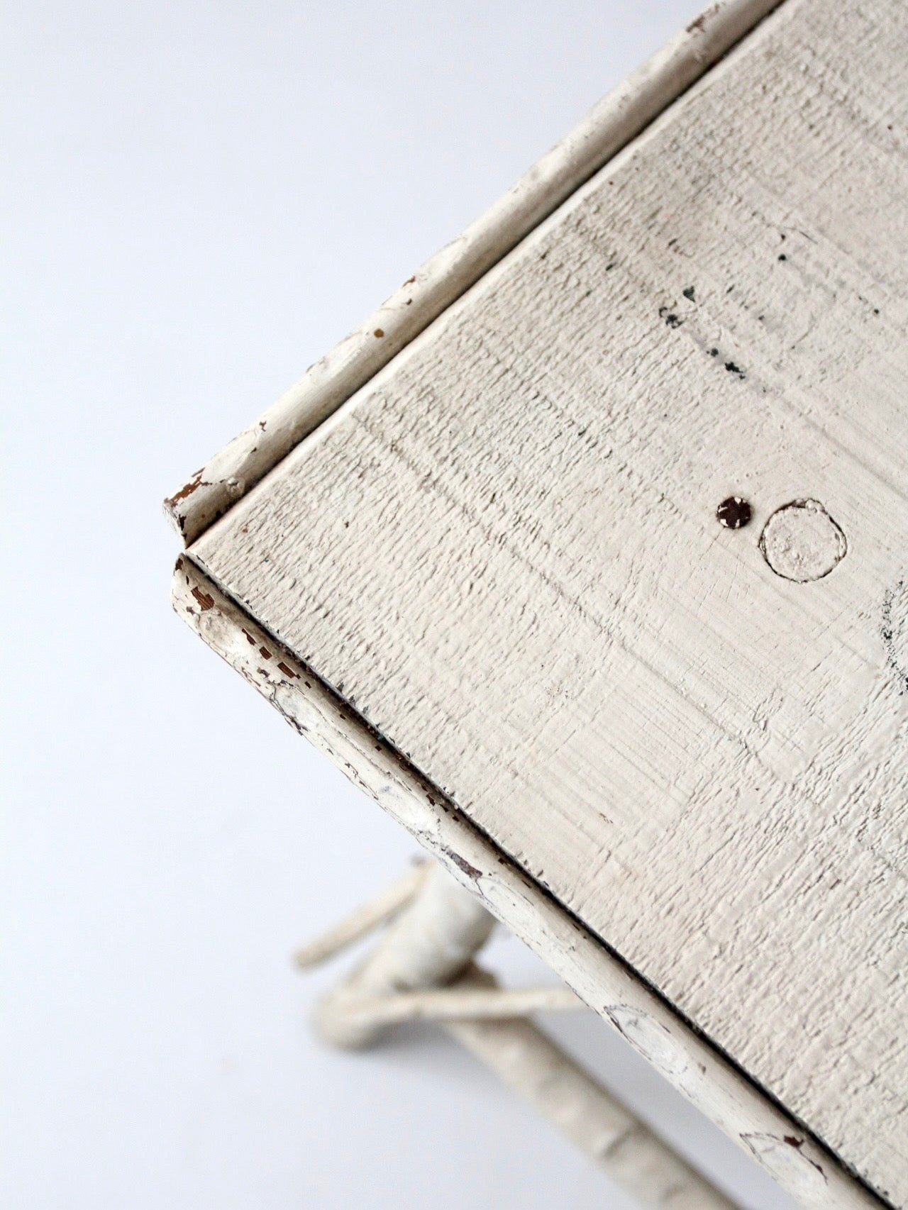 antique Adirondack twig side table