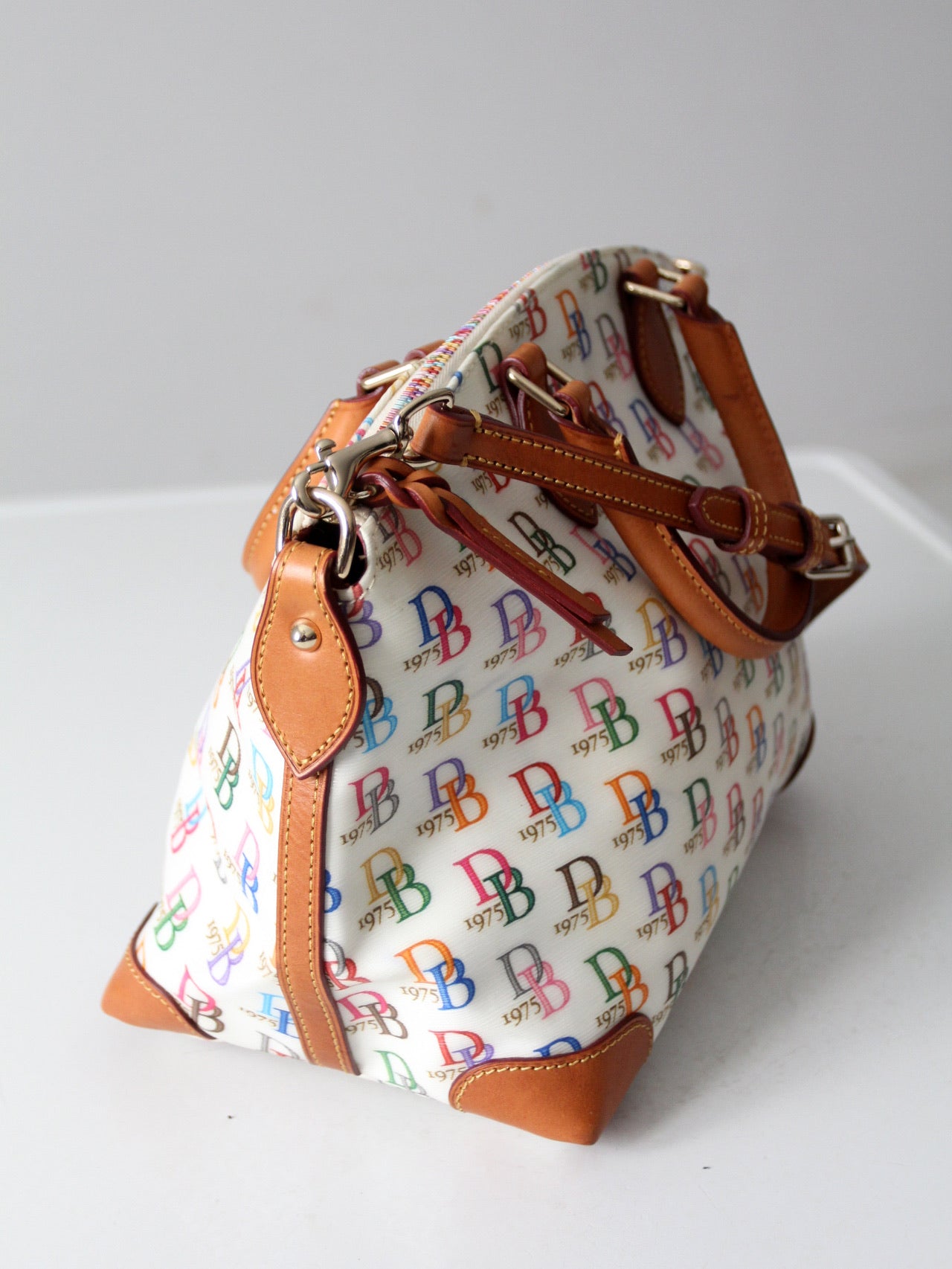 vintage Dooney & Bourke rainbow DB 1975 satchel bag
