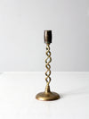 antique brass barley twist spiral candlestick holder