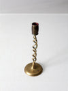 antique brass barley twist spiral candlestick holder