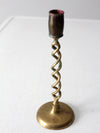 antique brass barley twist spiral candlestick holder