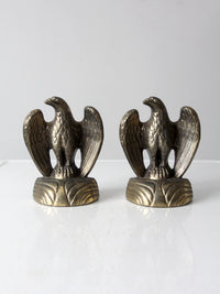 vintage brass American eagle bookends pair