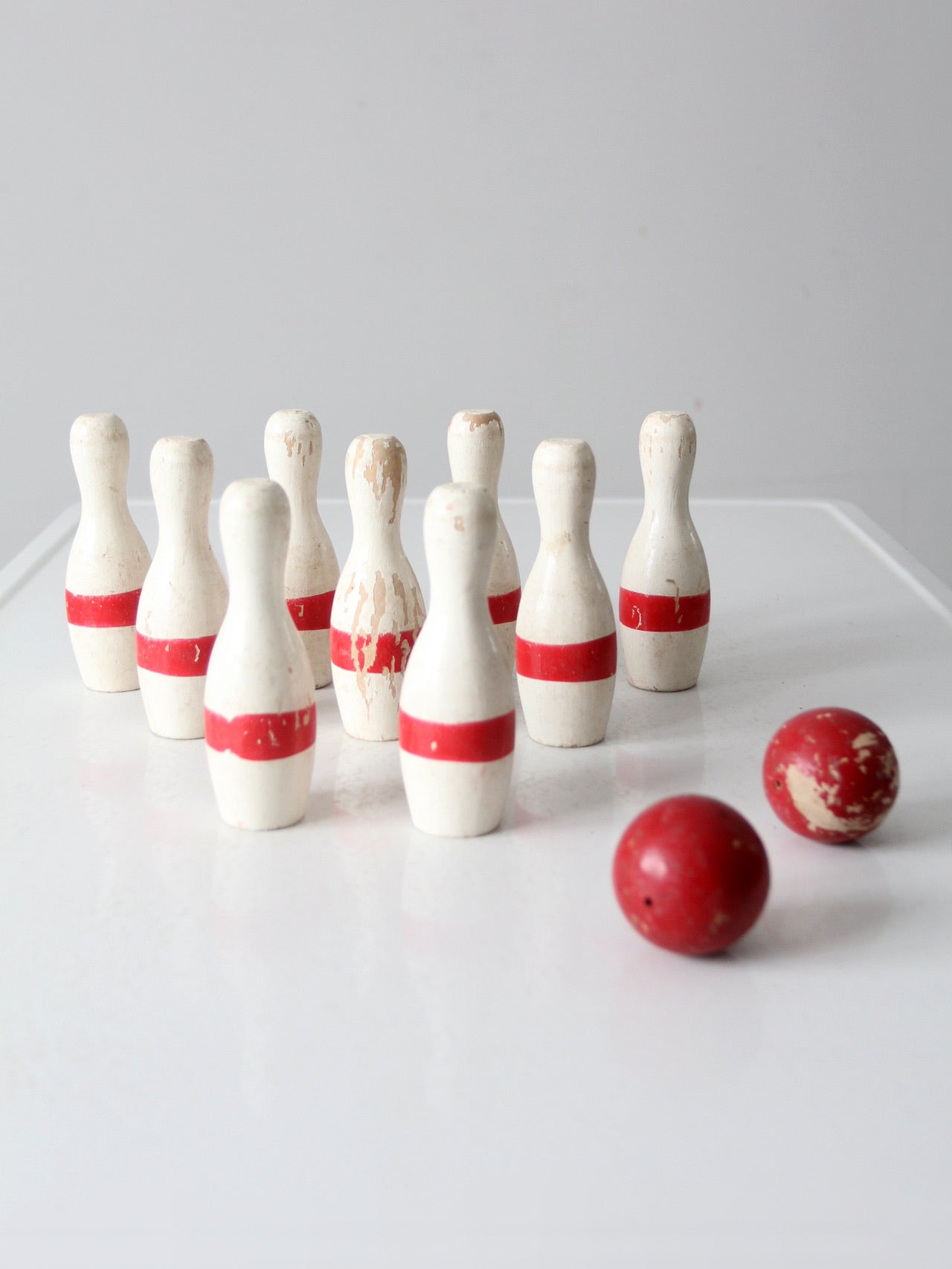 Dés Colorés Jeu Bowling Collection Rare Antique French Petanque Jeu De Dés Colorés Jeu Bowling Collection Rare Antique French Petanque Jeu De