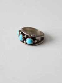 vintage sterling silver and turquoise ring