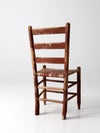 antique herringbone caned seat chair