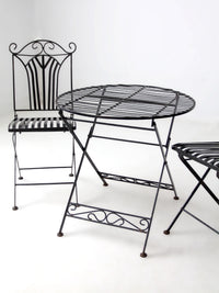 mid-century French bistro folding patio set
