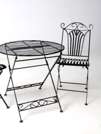 mid-century French bistro folding patio set