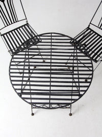 mid-century French bistro folding patio set