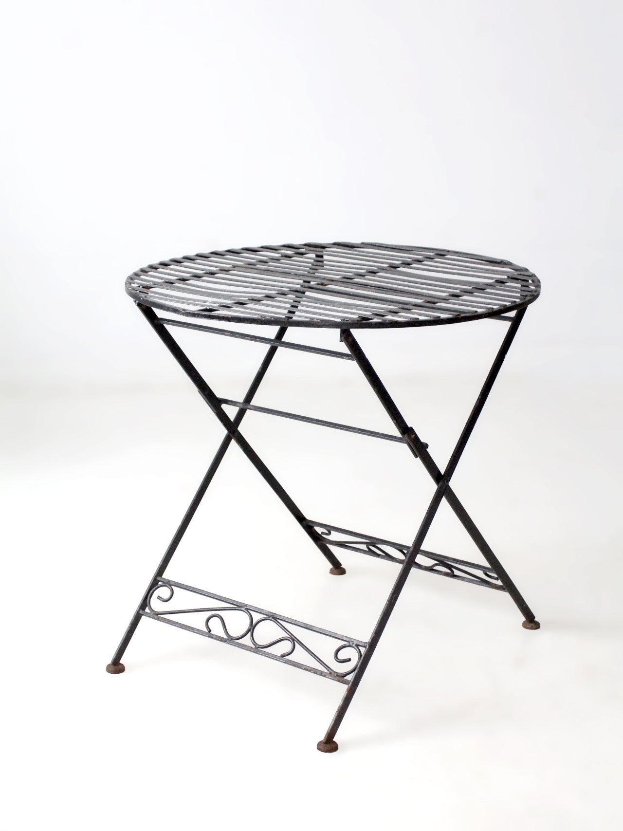 mid-century French bistro folding patio set