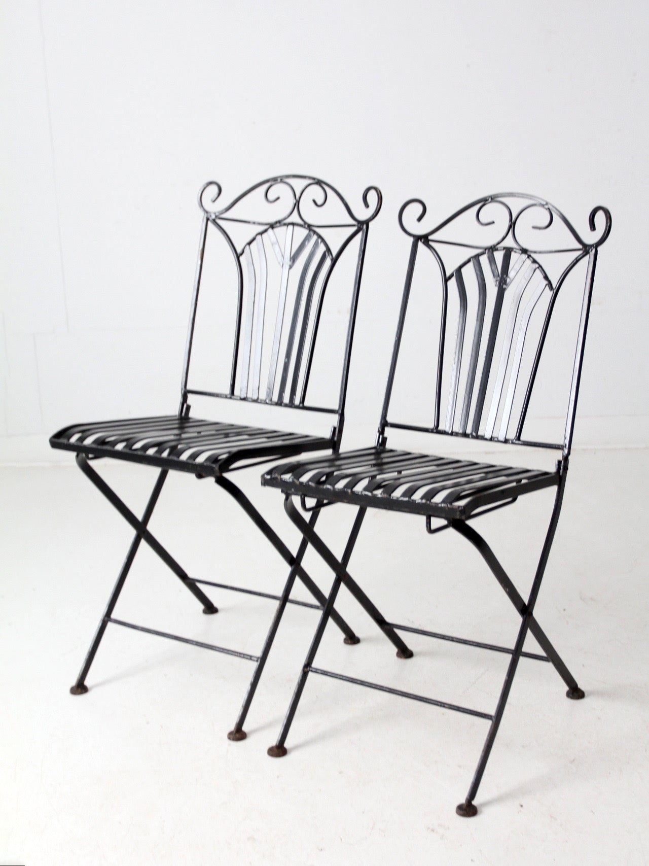 mid-century French bistro folding patio set