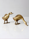 mid century brass bird pair