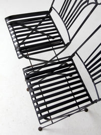 mid-century French bistro folding patio set