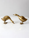 mid century brass bird pair