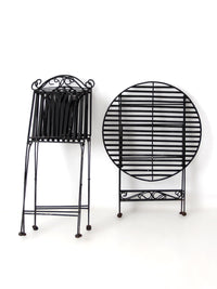 mid-century French bistro folding patio set