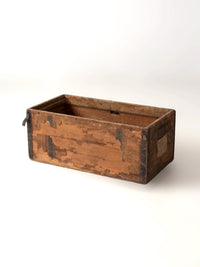 antique wooden trunk base