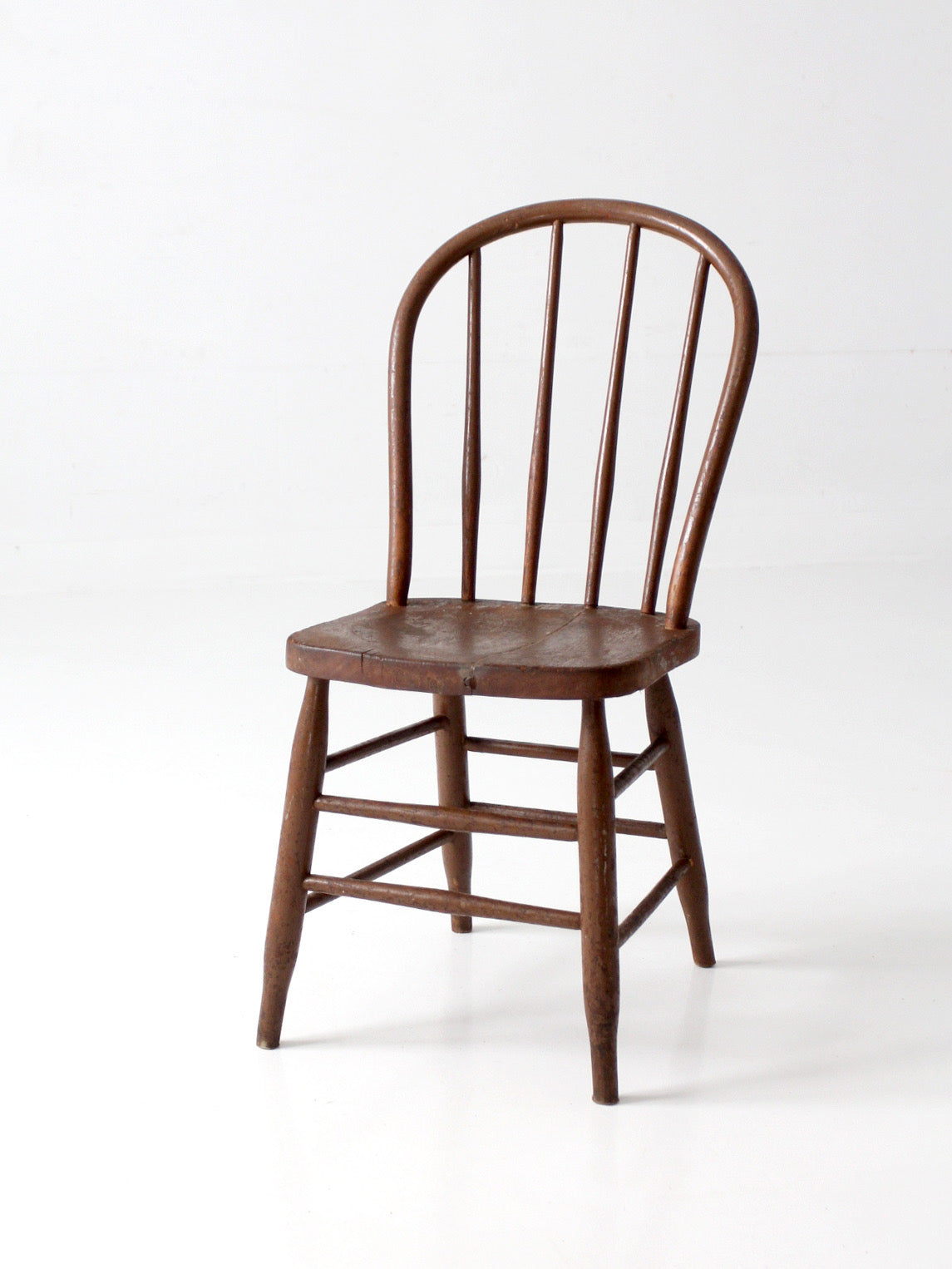 antique Windsor bow back spindle chair