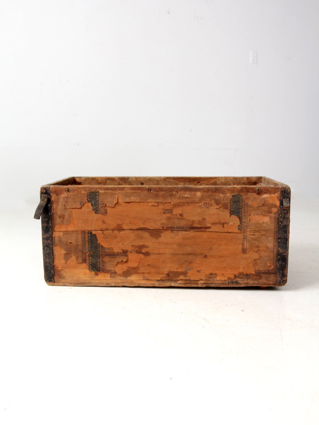 antique wooden trunk base