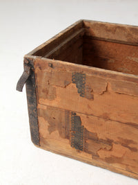 antique wooden trunk base