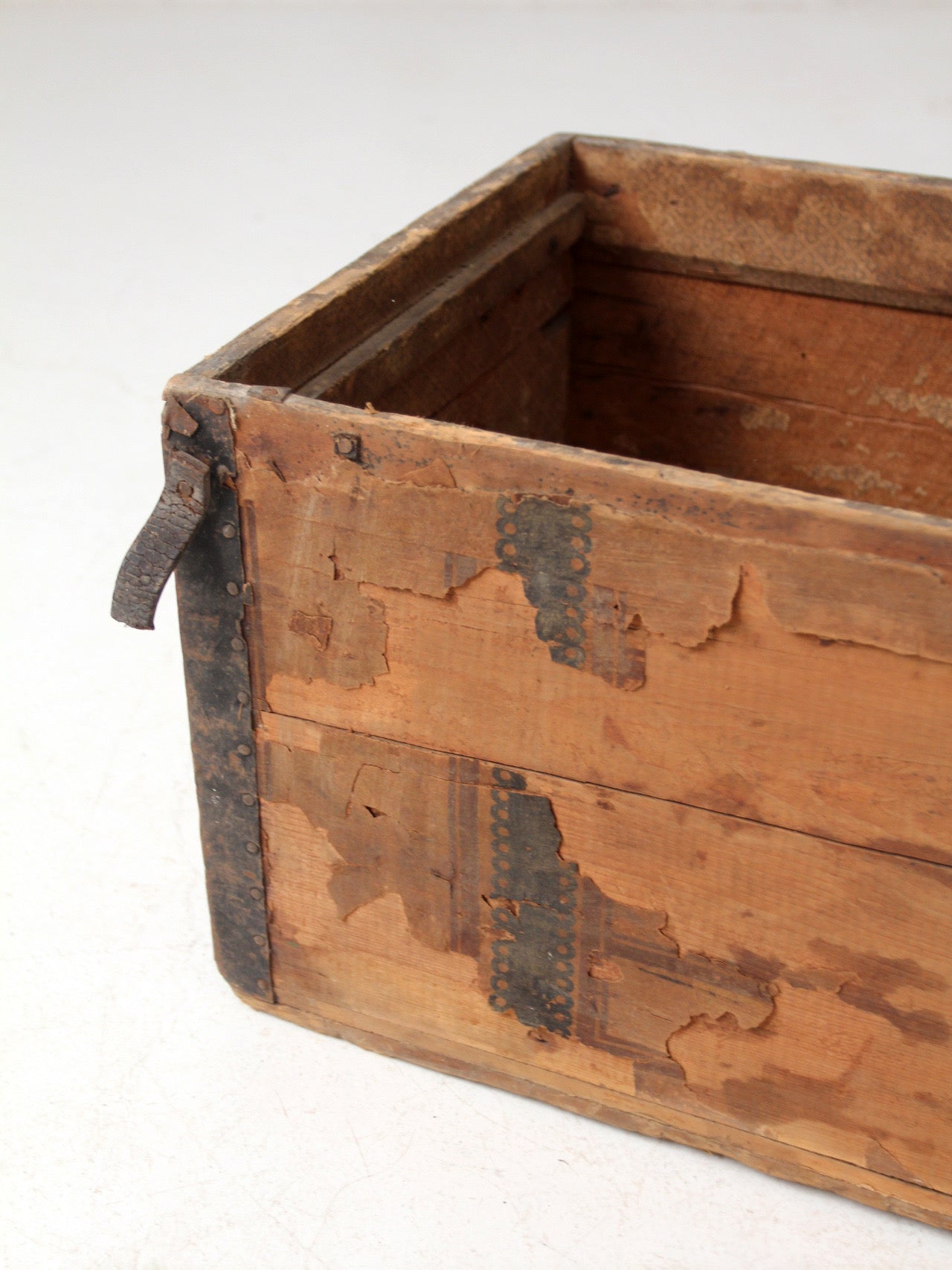 antique wooden trunk base