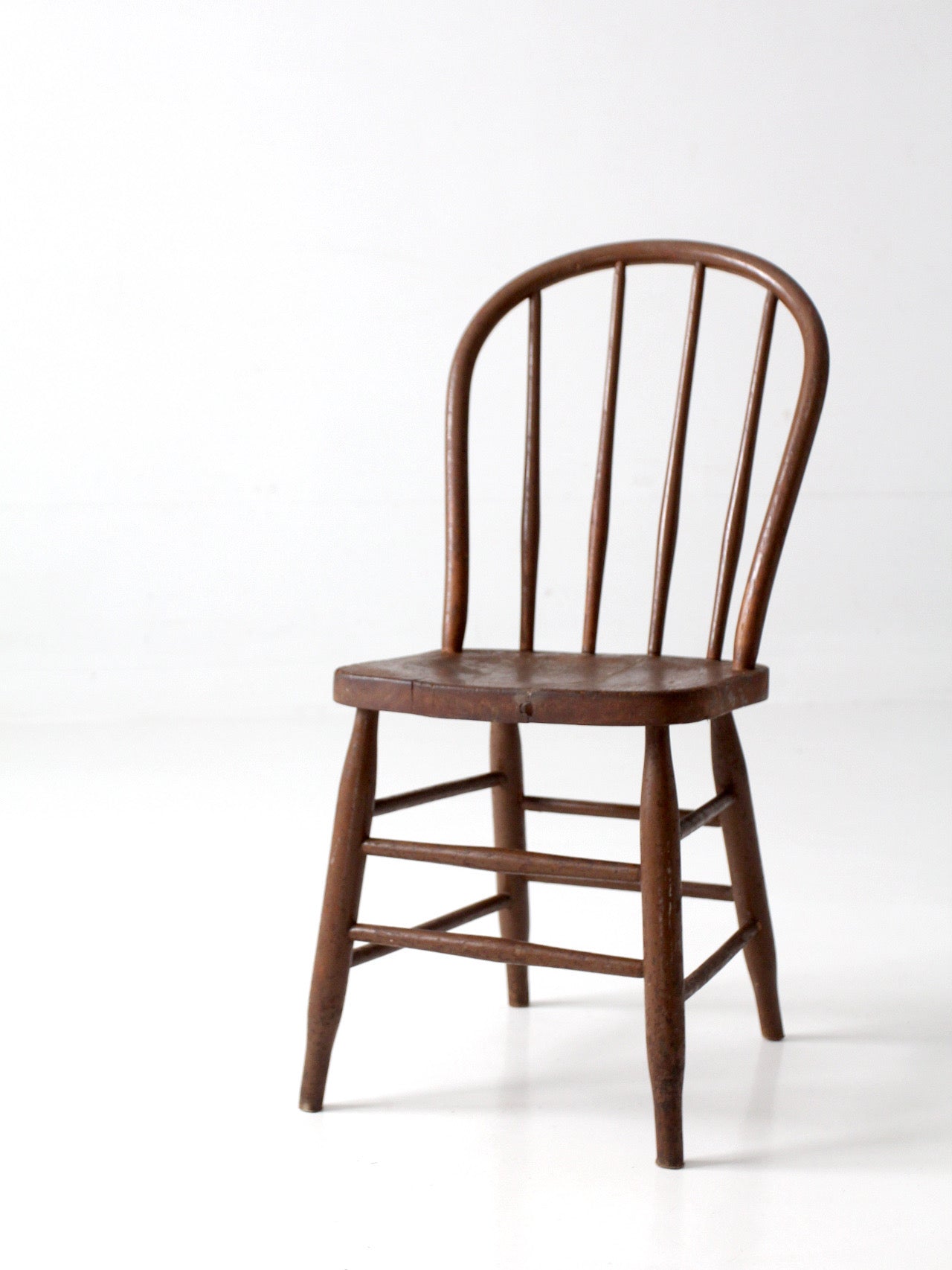 antique Windsor bow back spindle chair