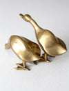 mid century brass bird pair