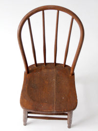antique Windsor bow back spindle chair