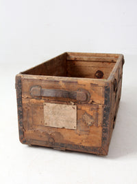 antique wooden trunk base