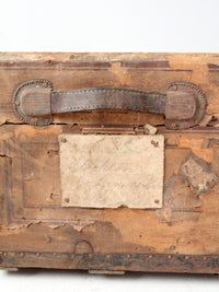 antique wooden trunk base