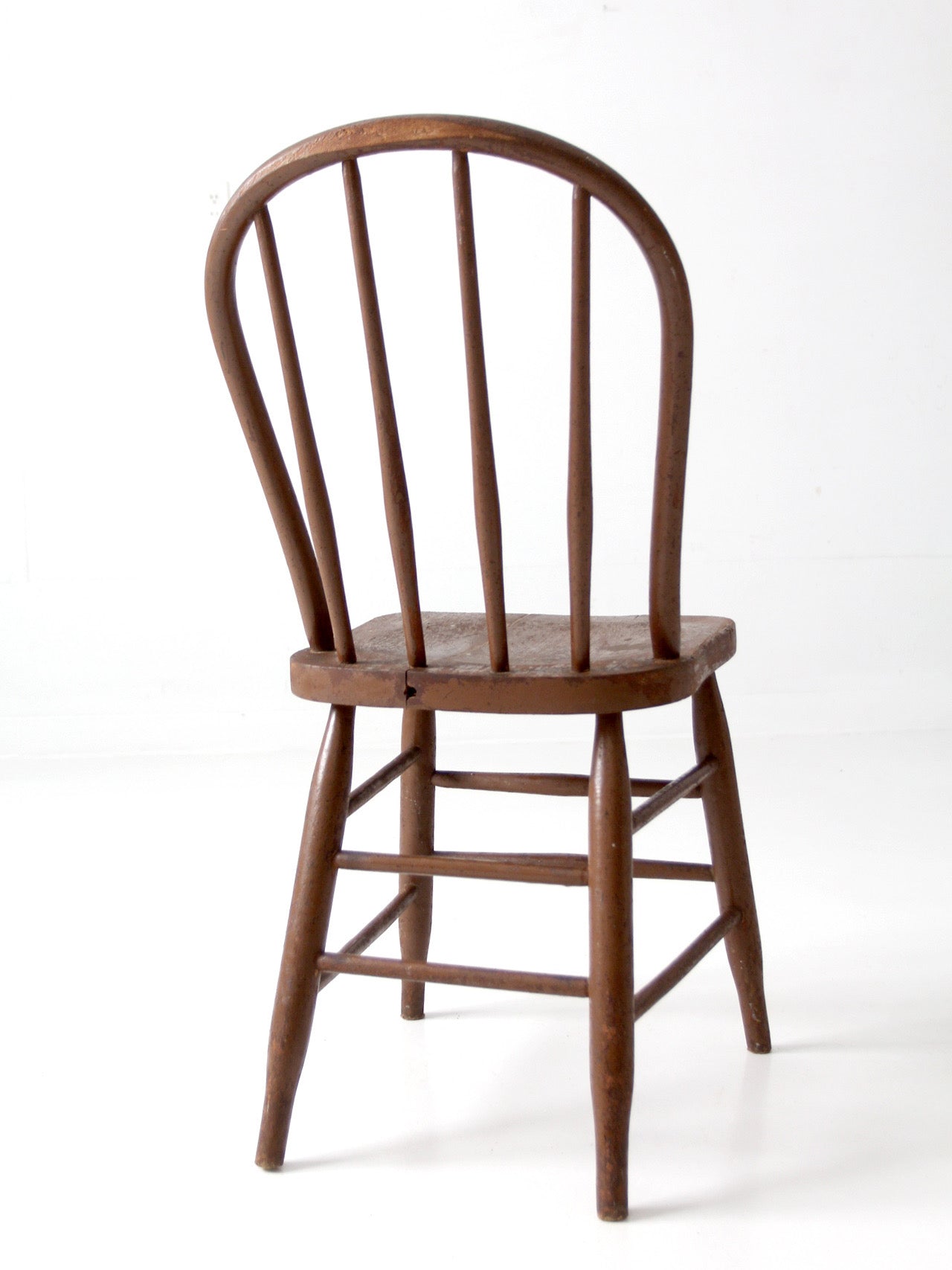 antique Windsor bow back spindle chair