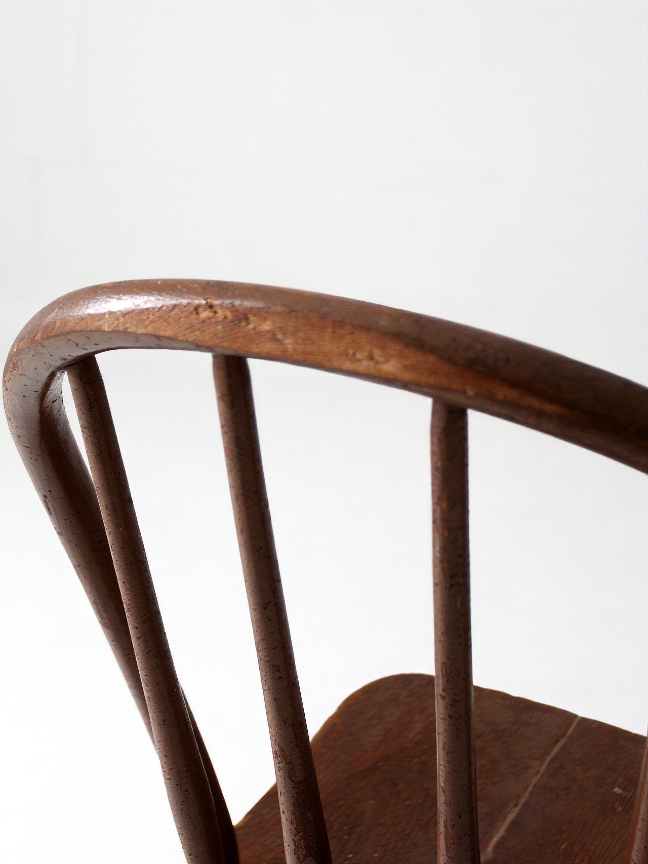 antique Windsor bow back spindle chair