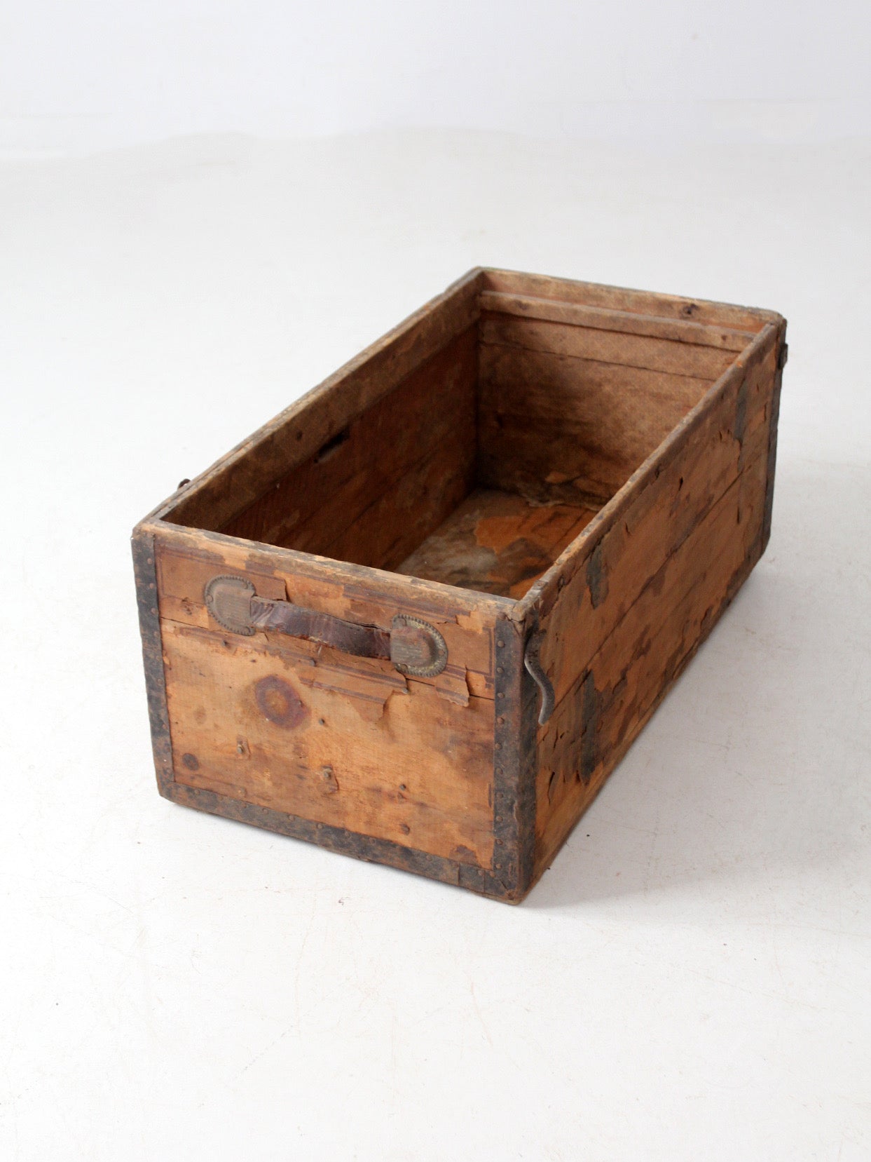antique wooden trunk base