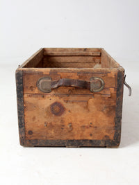 antique wooden trunk base