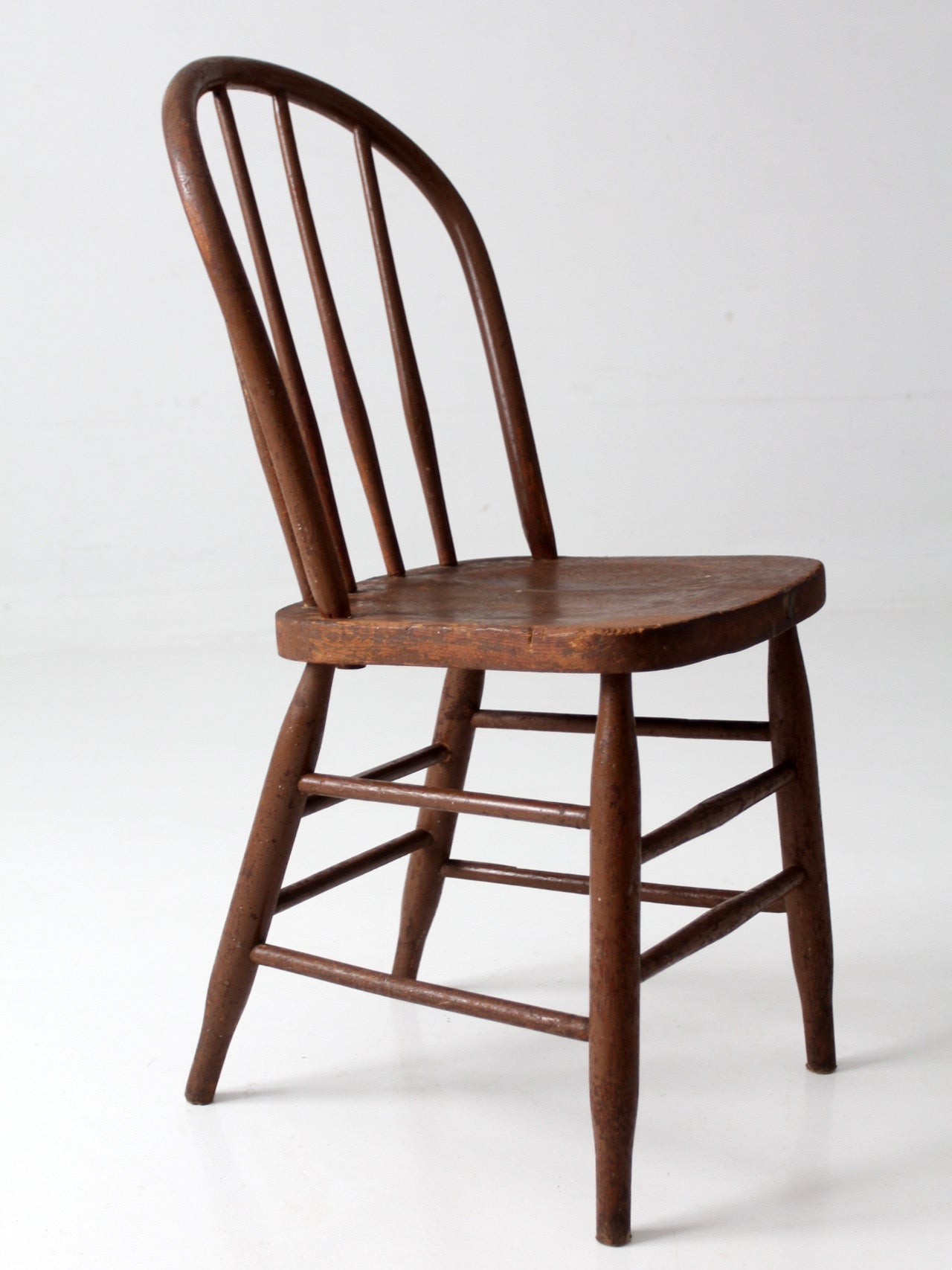antique Windsor bow back spindle chair
