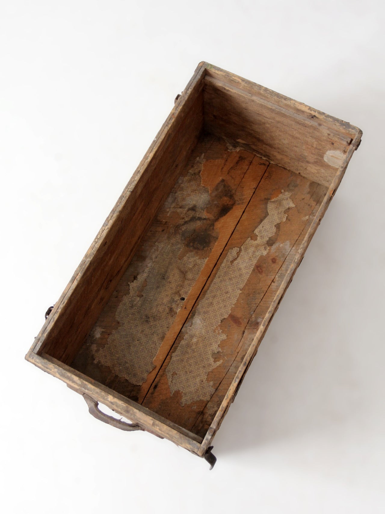 antique wooden trunk base