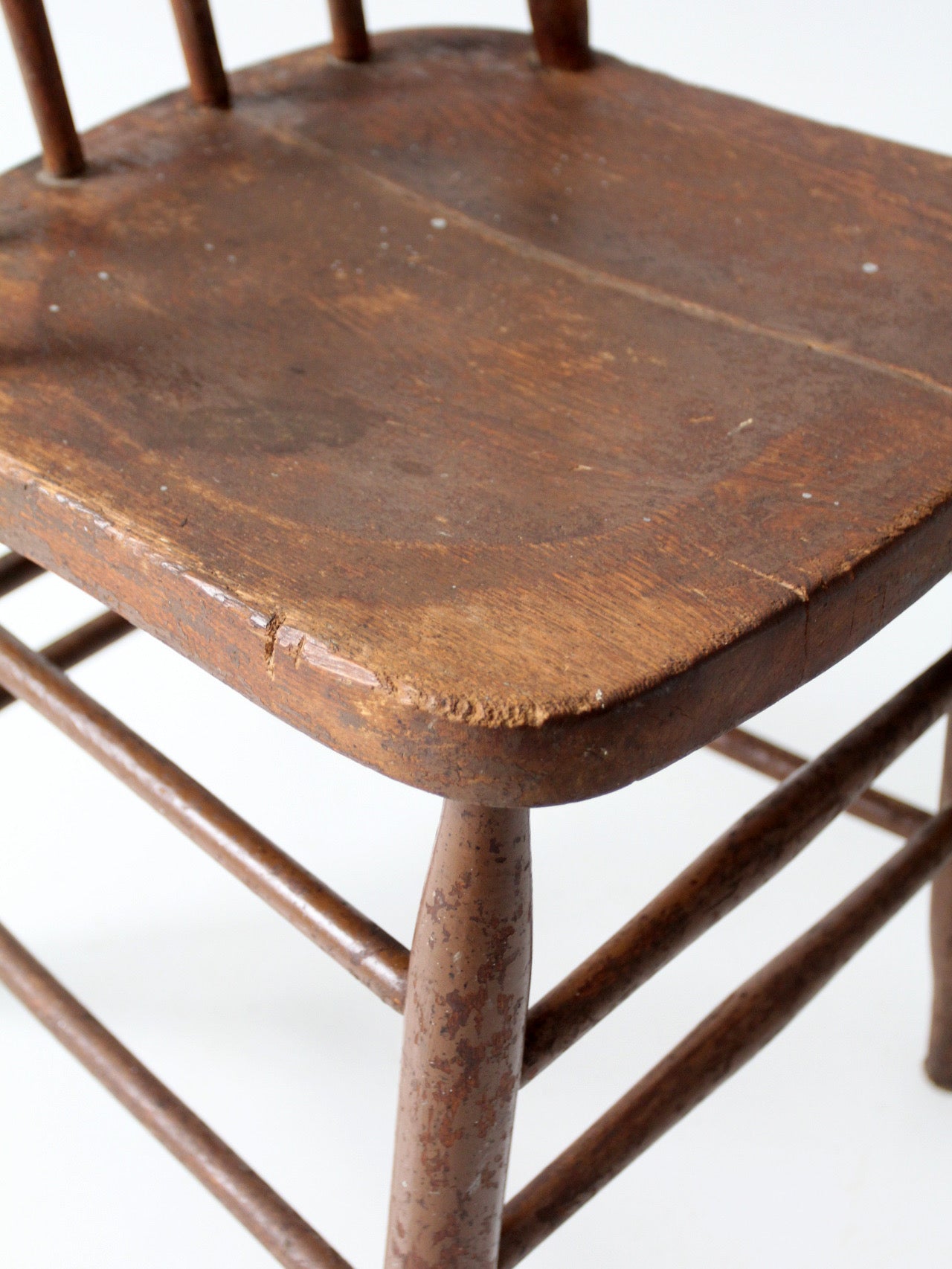 antique Windsor bow back spindle chair