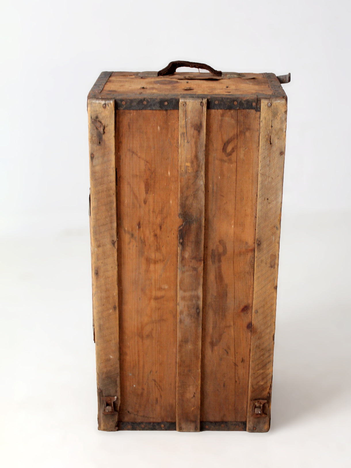 antique wooden trunk base