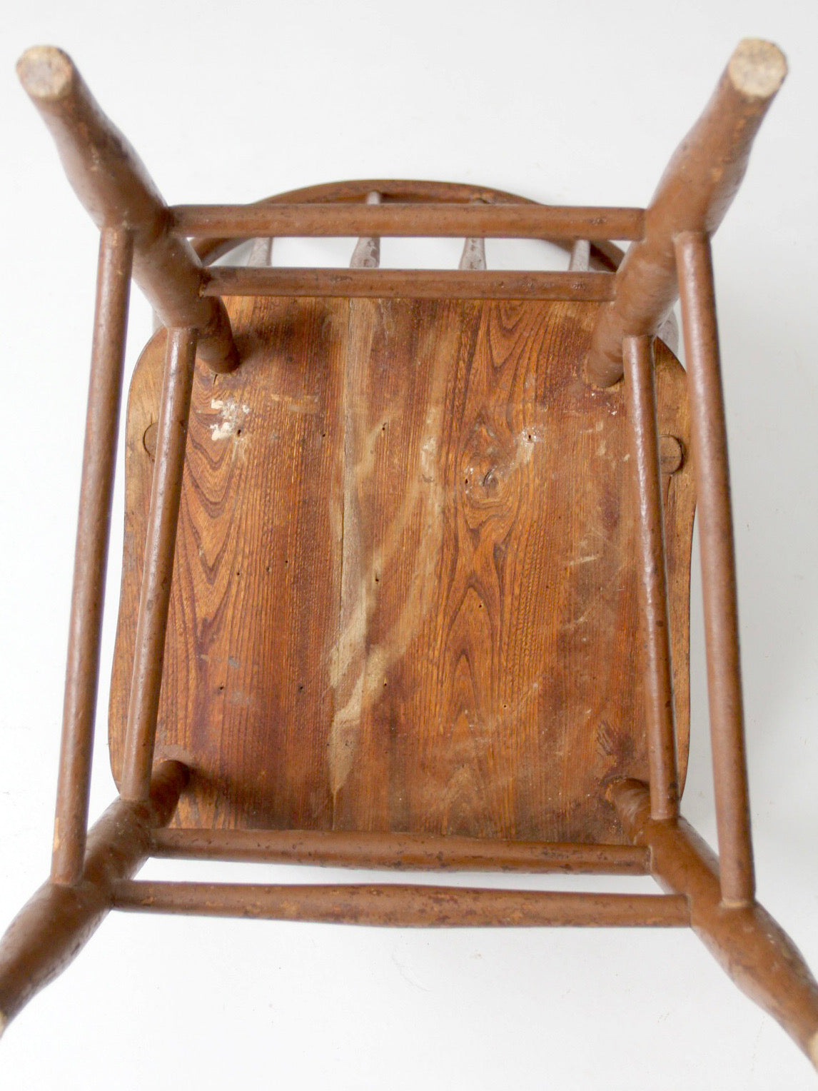 antique Windsor bow back spindle chair
