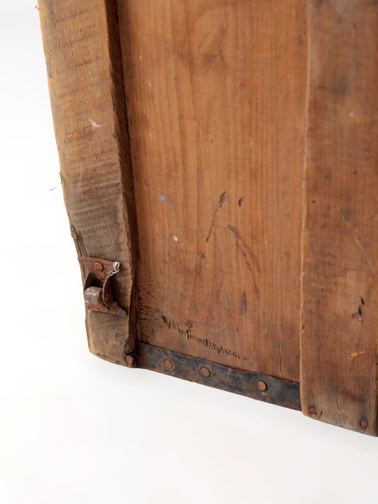 antique wooden trunk base